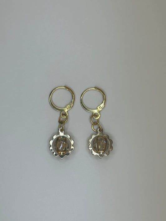 Stereo Flower Trim Earrings